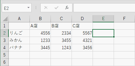 合計計算を表示するセルを選びます。