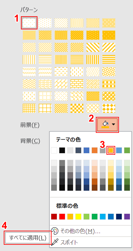 黄色に変わる