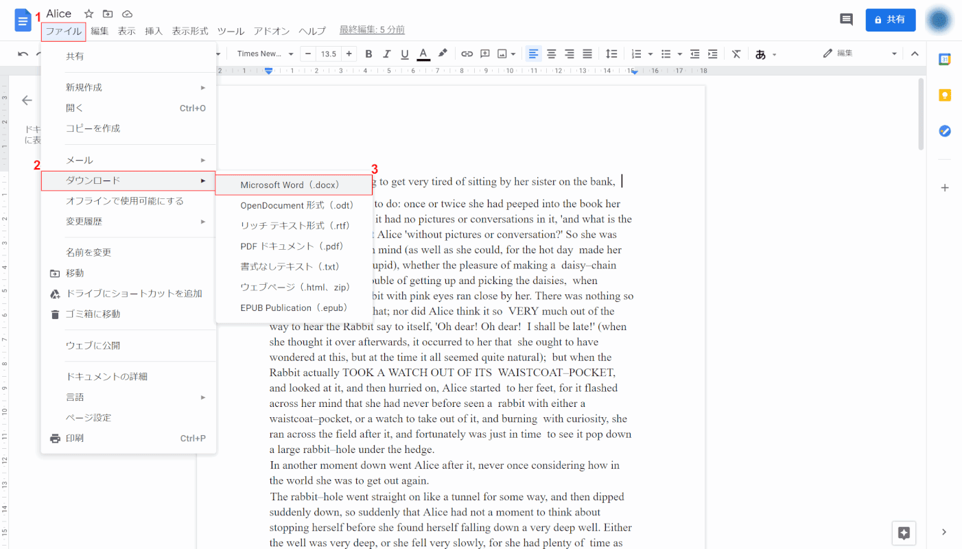 pdf-translation DeepL Google Drive Save in Google Docs Word