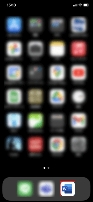 Word アプリを開く