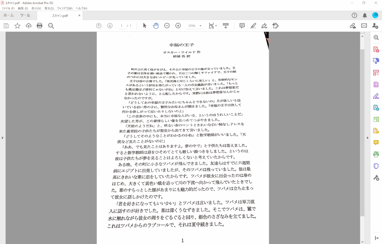 pdf-text-conversionAdobe Acrobat Pro で開く